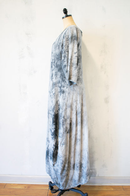 Oh My Gauze; Tie Dye Dress in Grey