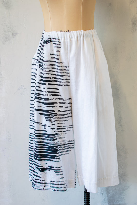 Ralston; Linen Pant with Black Graphic