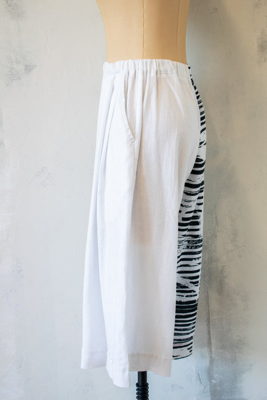 Ralston; Linen Pant with Black Graphic