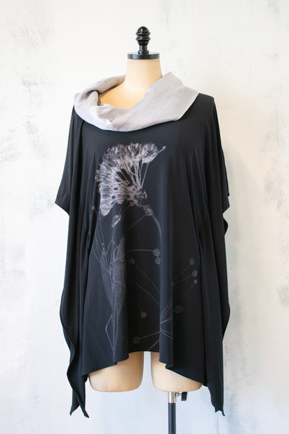 IGOR; Printed Wing Tunic w Silver Collar