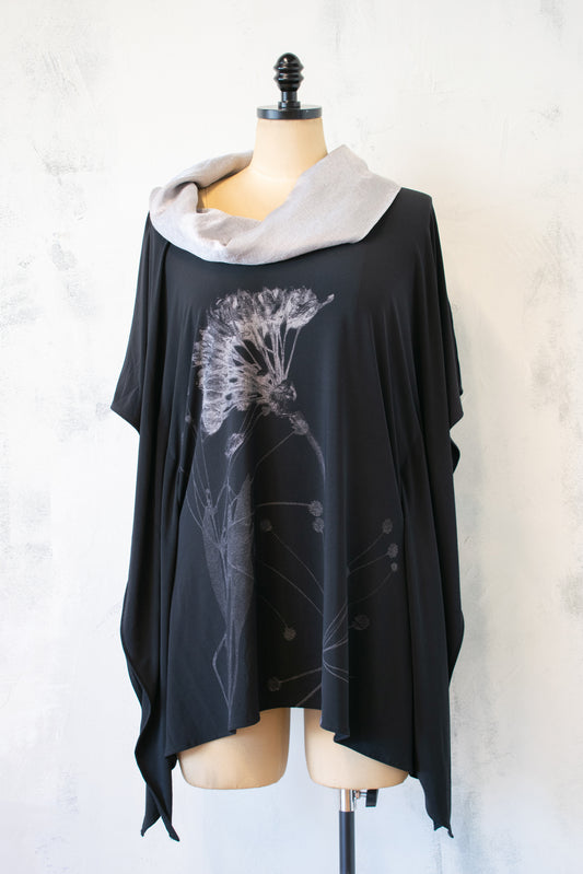 IGOR; Printed Wing Tunic w Silver Collar