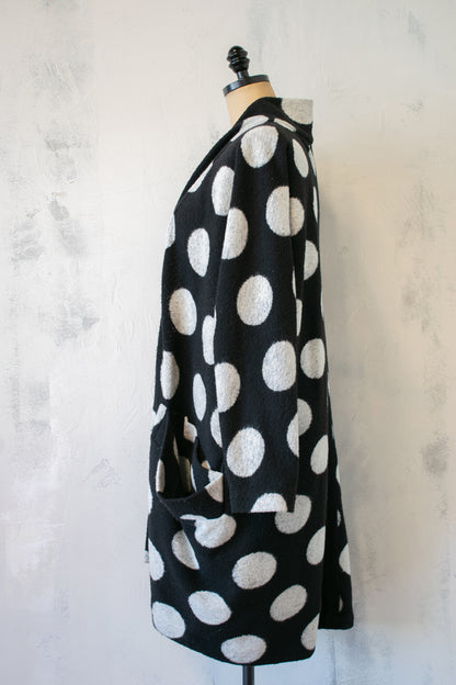 Alembika; Polka Dot Sweater Coat