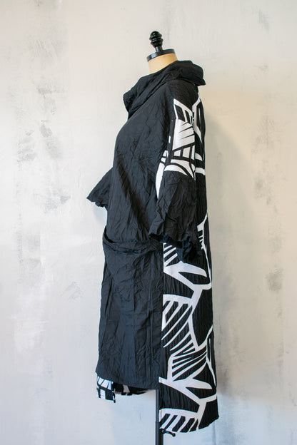 Kozan; Black and White Jacquard Knit Dress