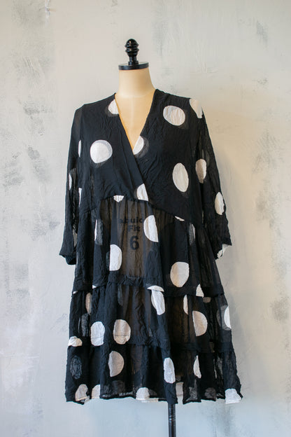 Alembika; Polka Dot Sheer Tunic