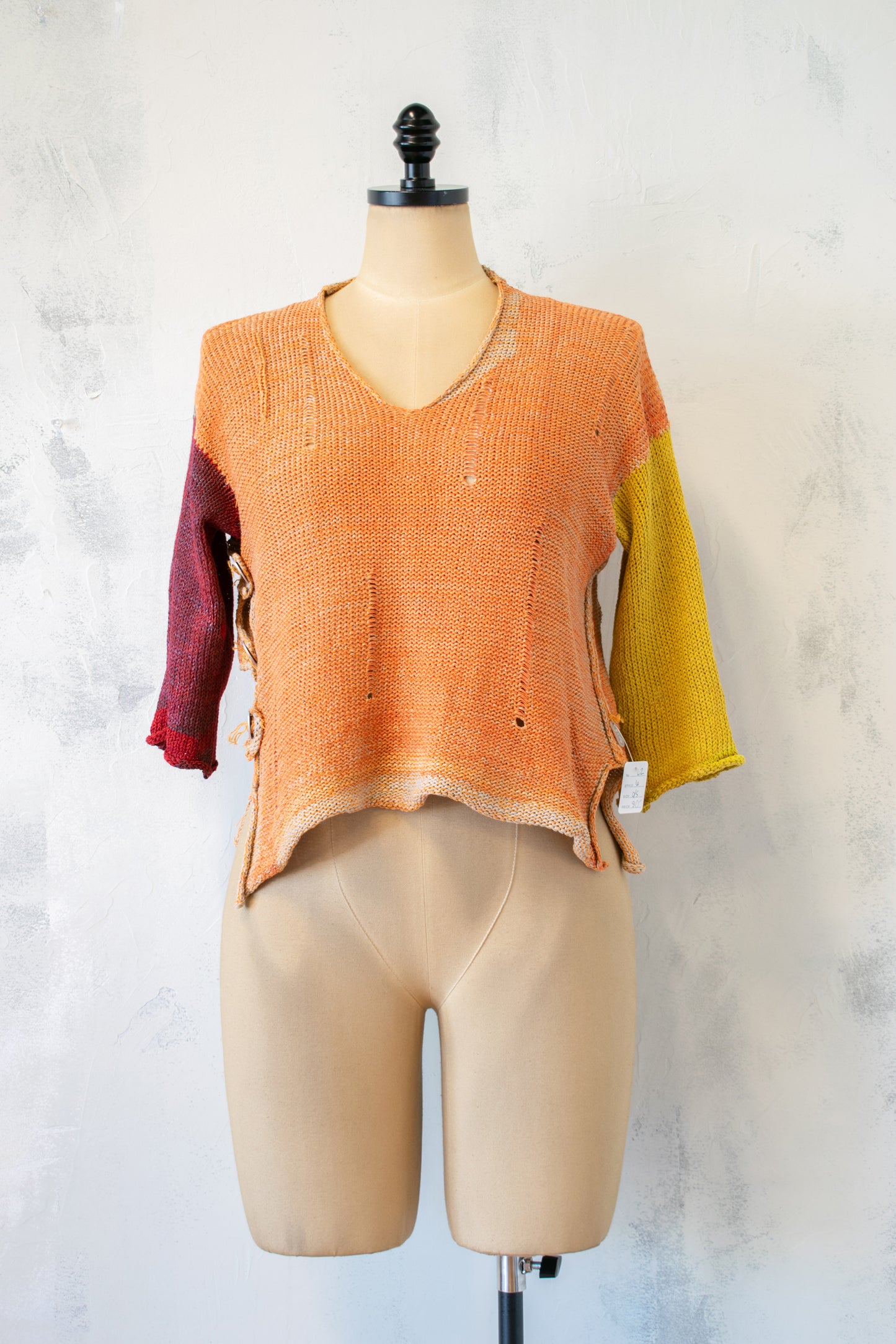 SKIF; Orange Sweater with Button Side