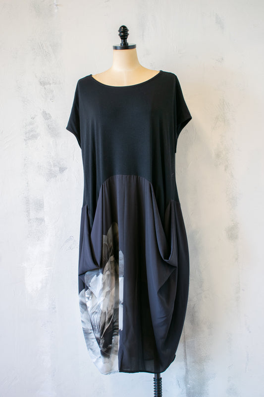 Alembika; Poppy Black Dress