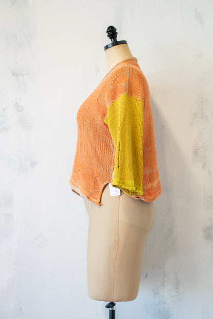 SKIF; Orange Sweater with Button Side
