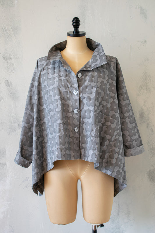 Cheyenne: Silver Daisy Asymmetric Top