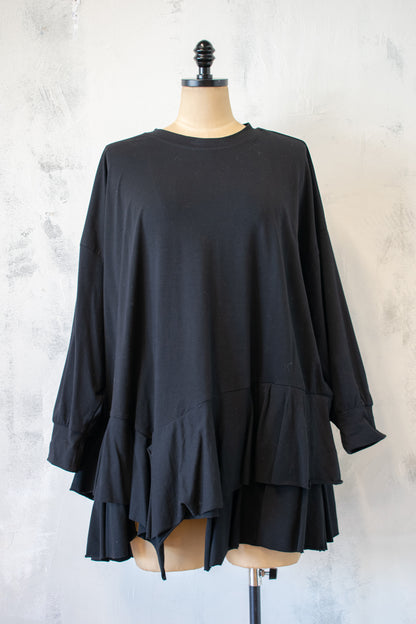 Urban by Alembika; Knit Ruffle Hem Knit Top