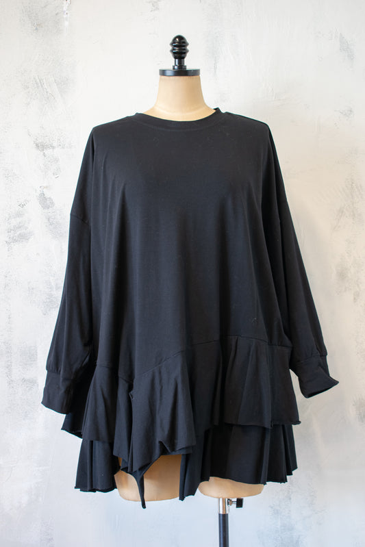 Urban by Alembika; Knit Ruffle Hem Knit Top