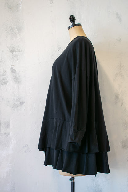 Urban by Alembika; Knit Ruffle Hem Knit Top