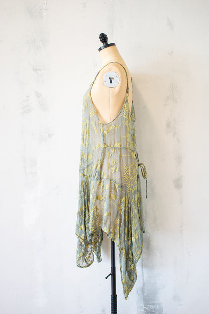 Krista Larson: Embroidered Silk Slip Tunic