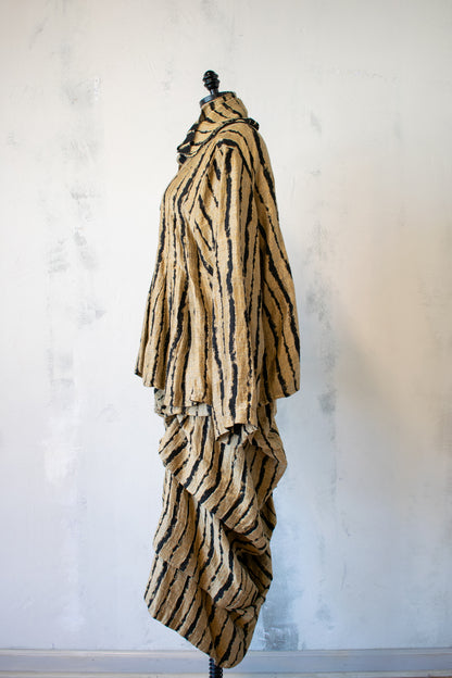 Dress to Kill; Silk Stripe Peplum Jacket