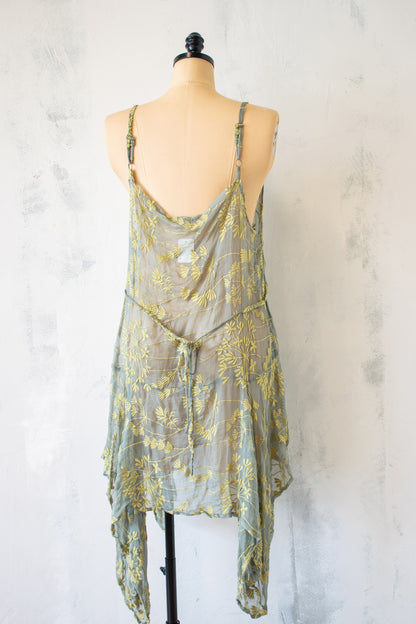 Krista Larson: Embroidered Silk Slip Tunic