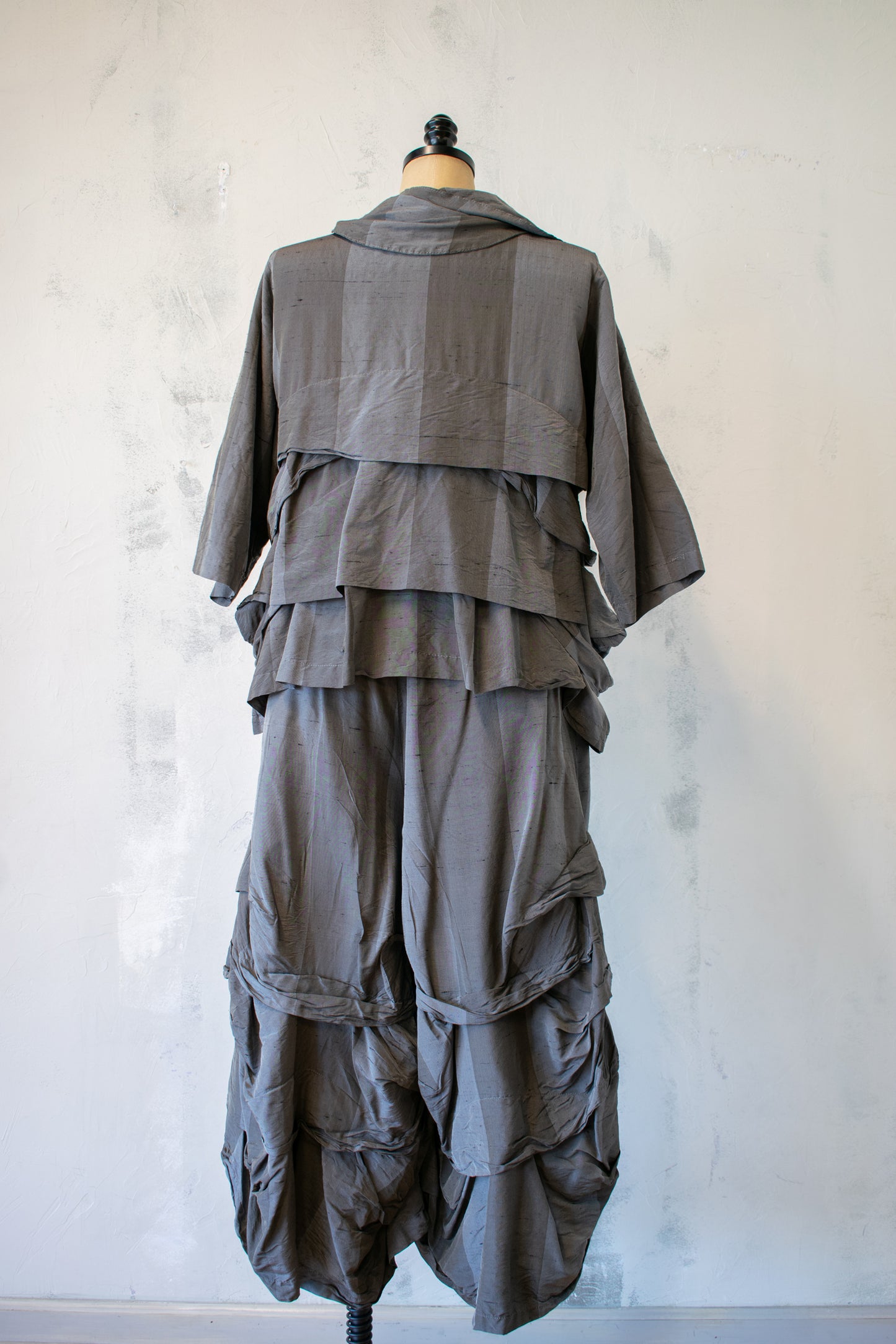 Krista Larson; Grey Silk Jacket