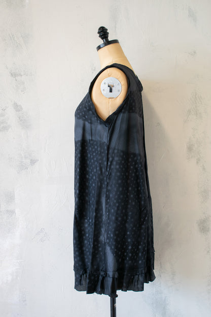 SKIF: Painted Tunic Tank in Black