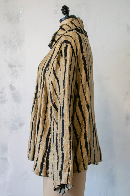 Dress to Kill; Silk Stripe Peplum Jacket