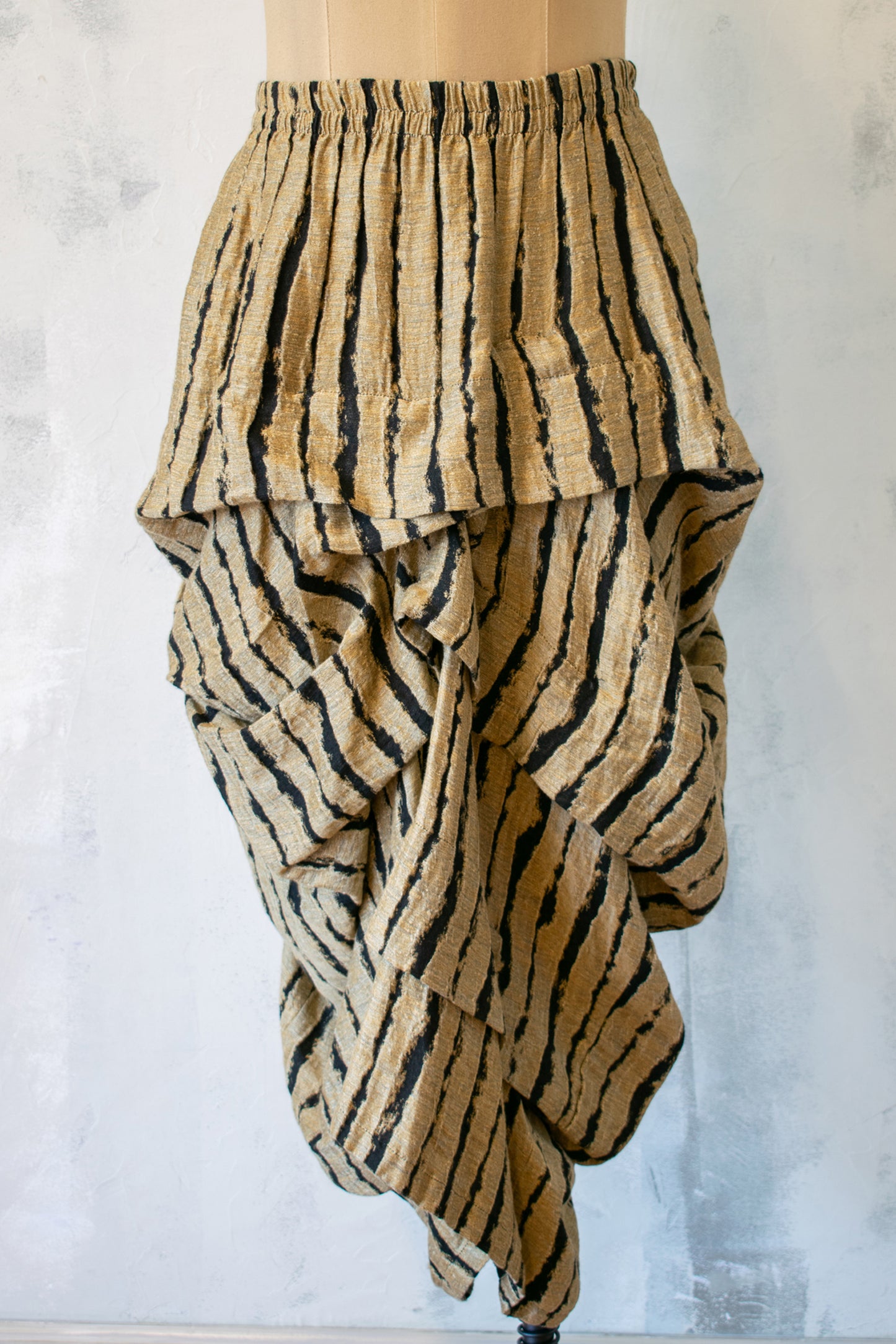 Dress to Kill; Silk Stripe Gathered Skirt