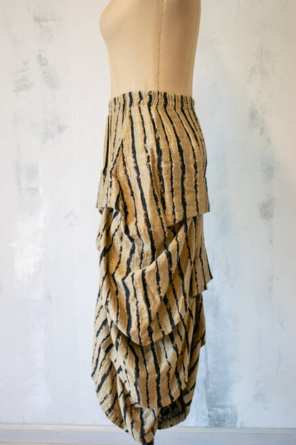 Dress to Kill; Silk Stripe Gathered Skirt