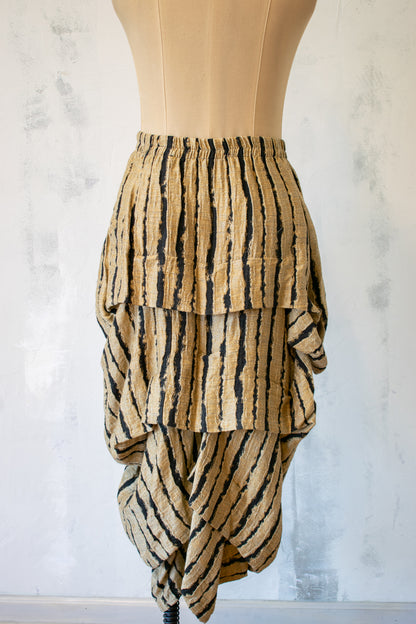 Dress to Kill; Silk Stripe Gathered Skirt