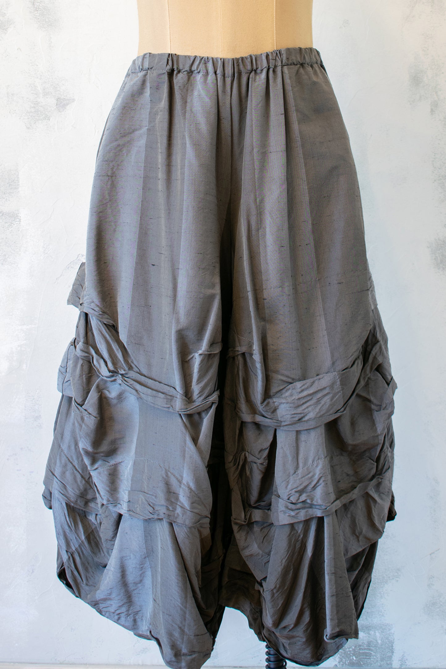 Krista Larson; Grey Silk Stormy Pant
