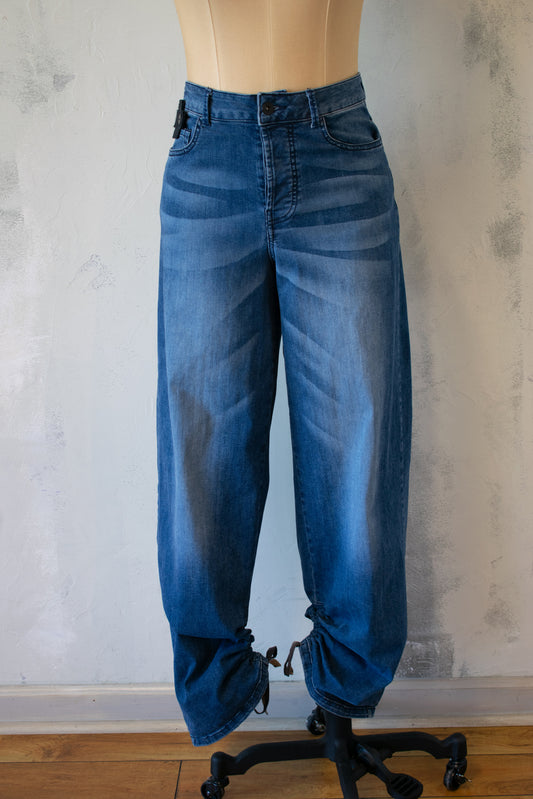 PLU: Drawstring Hem Straight Leg Denim