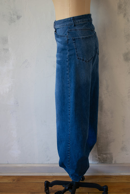 PLU: Drawstring Hem Straight Leg Denim