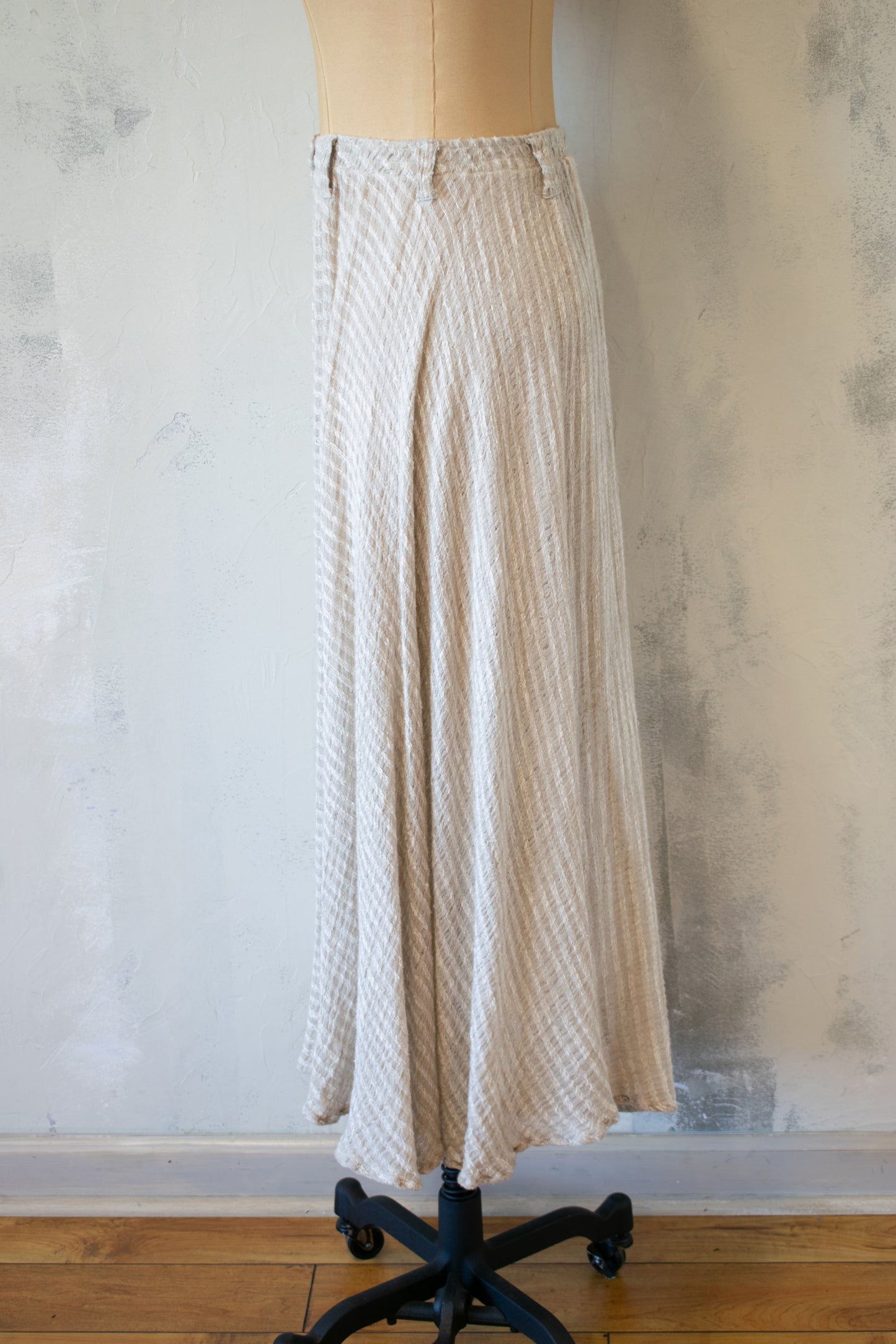 Bottega Di Brunella: Cotton/Linen Full Skirt with Button Front