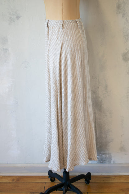 Bottega Di Brunella: Cotton/Linen Full Skirt with Button Front