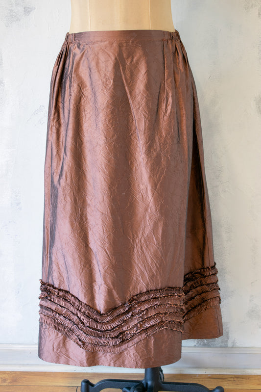 Krista Larson; Exquisite Silk Straight Skirt