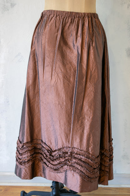Krista Larson; Exquisite Silk Straight Skirt