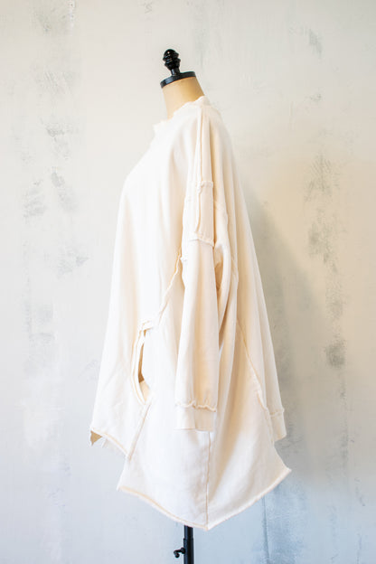 Bodil Oversized Circle Sweatshirt In Cream