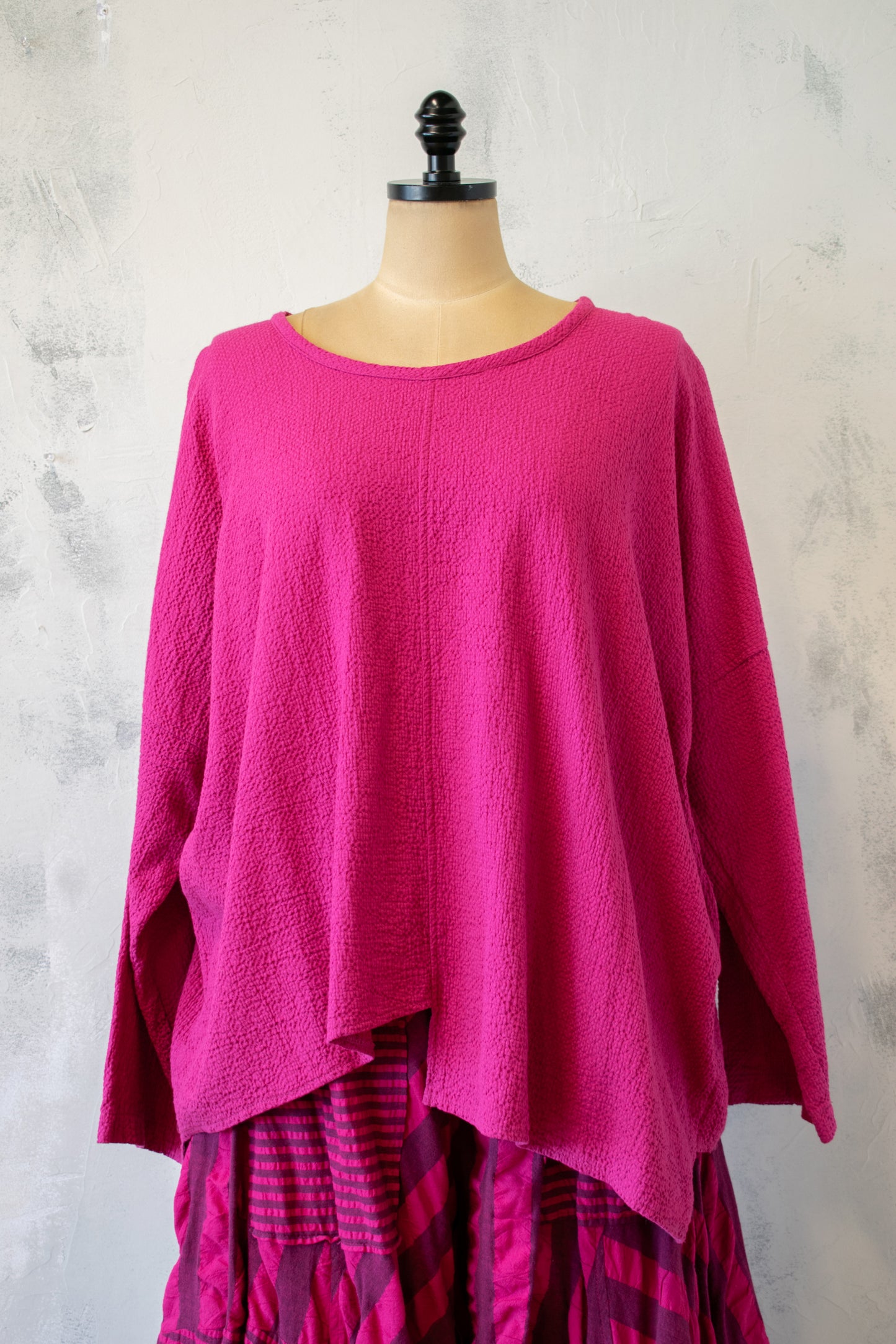 Bodil Cotton Top in Berry