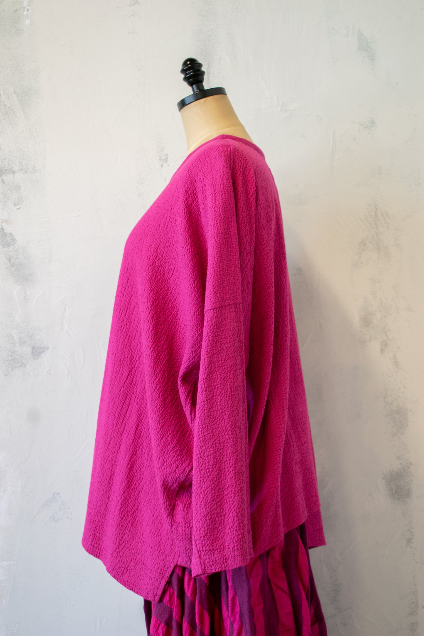 Bodil Cotton Top in Berry