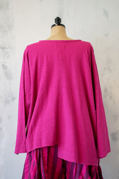 Bodil Cotton Top in Berry