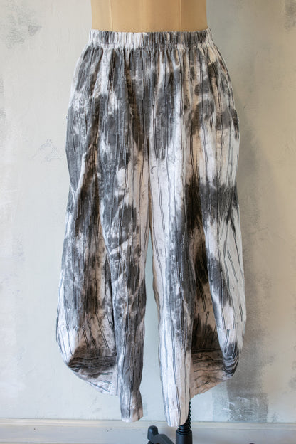 Dress To Kill; Full Pant in Hand Dyed Grey and White
