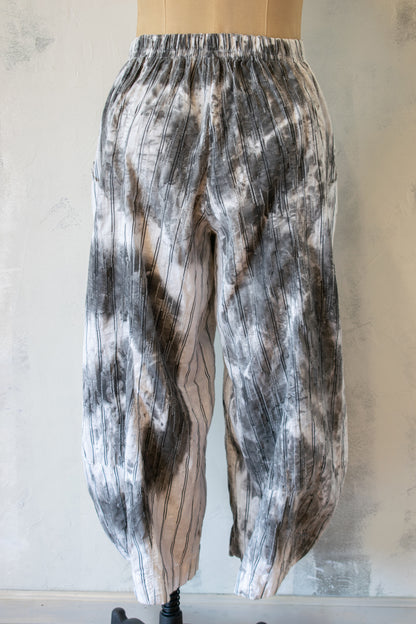 Dress To Kill; Full Pant in Hand Dyed Grey and White