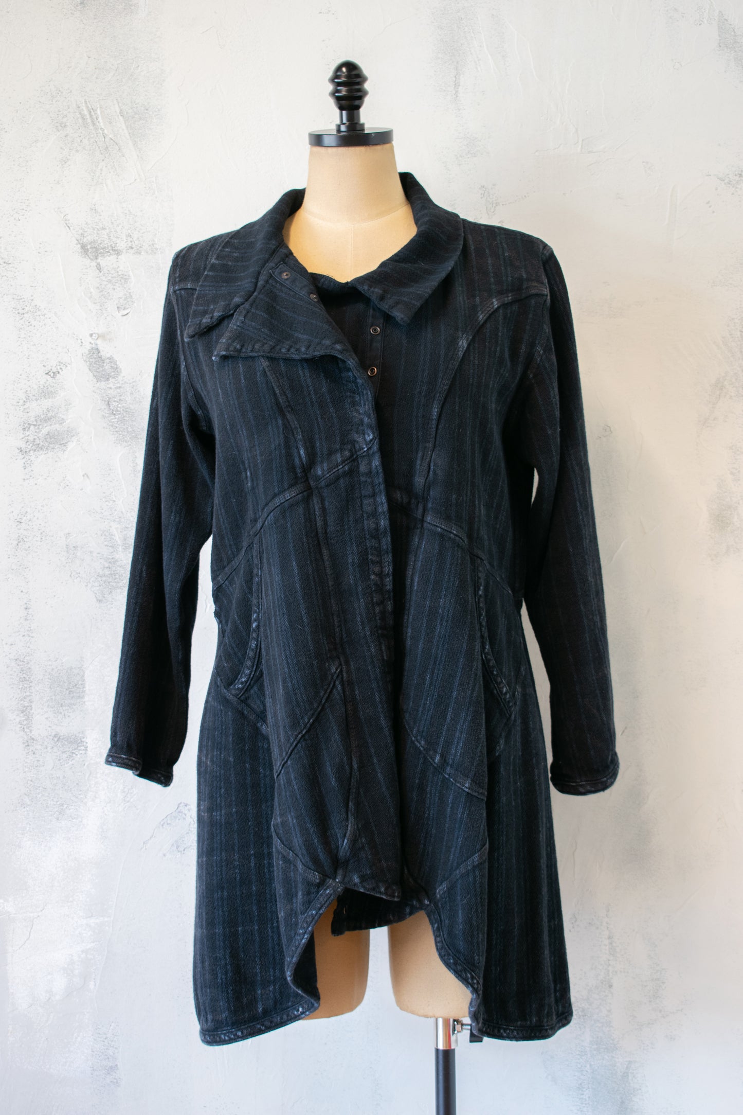 Cynthia Ashby; Woven Cotton Stripe Jacket