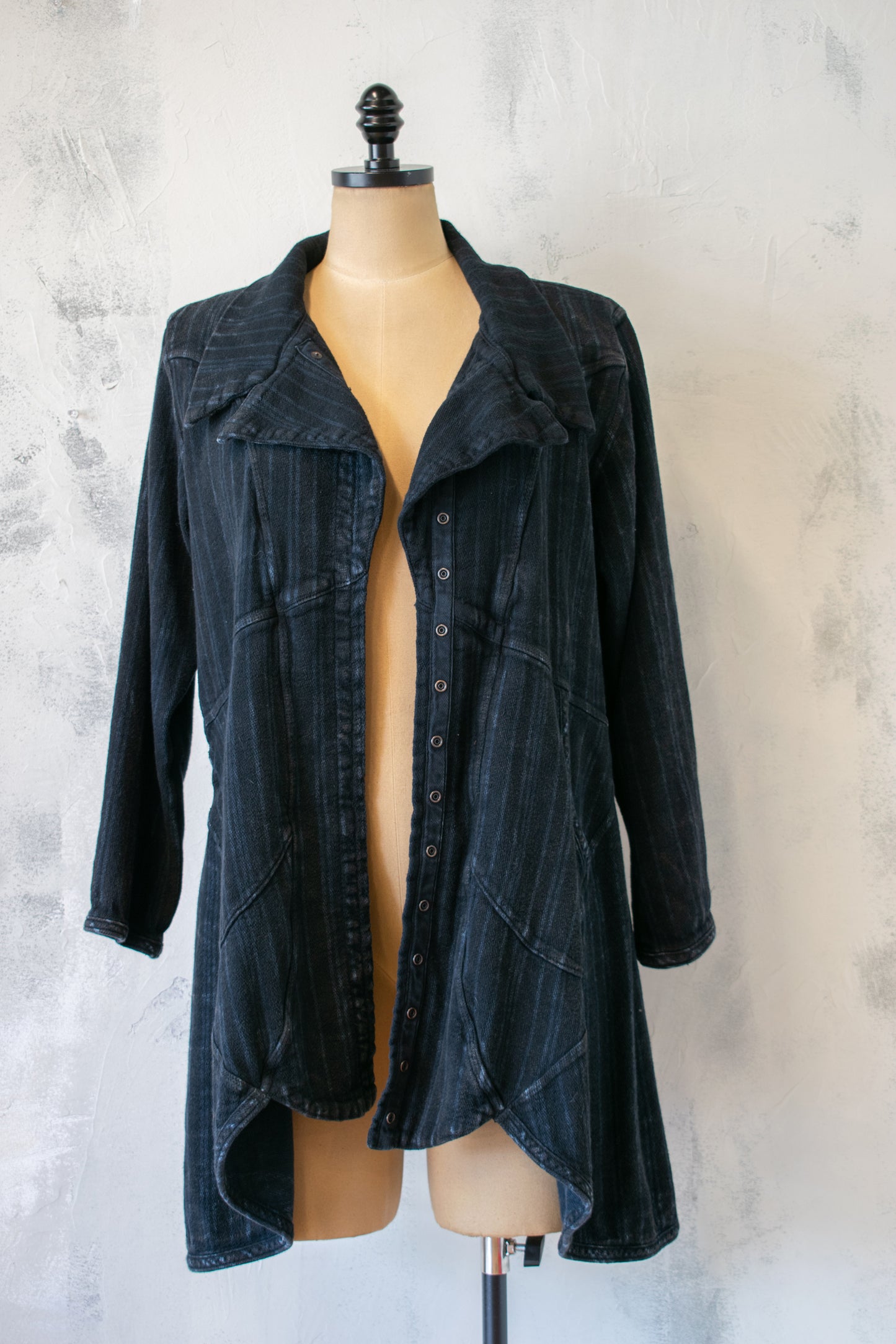 Cynthia Ashby; Woven Cotton Stripe Jacket