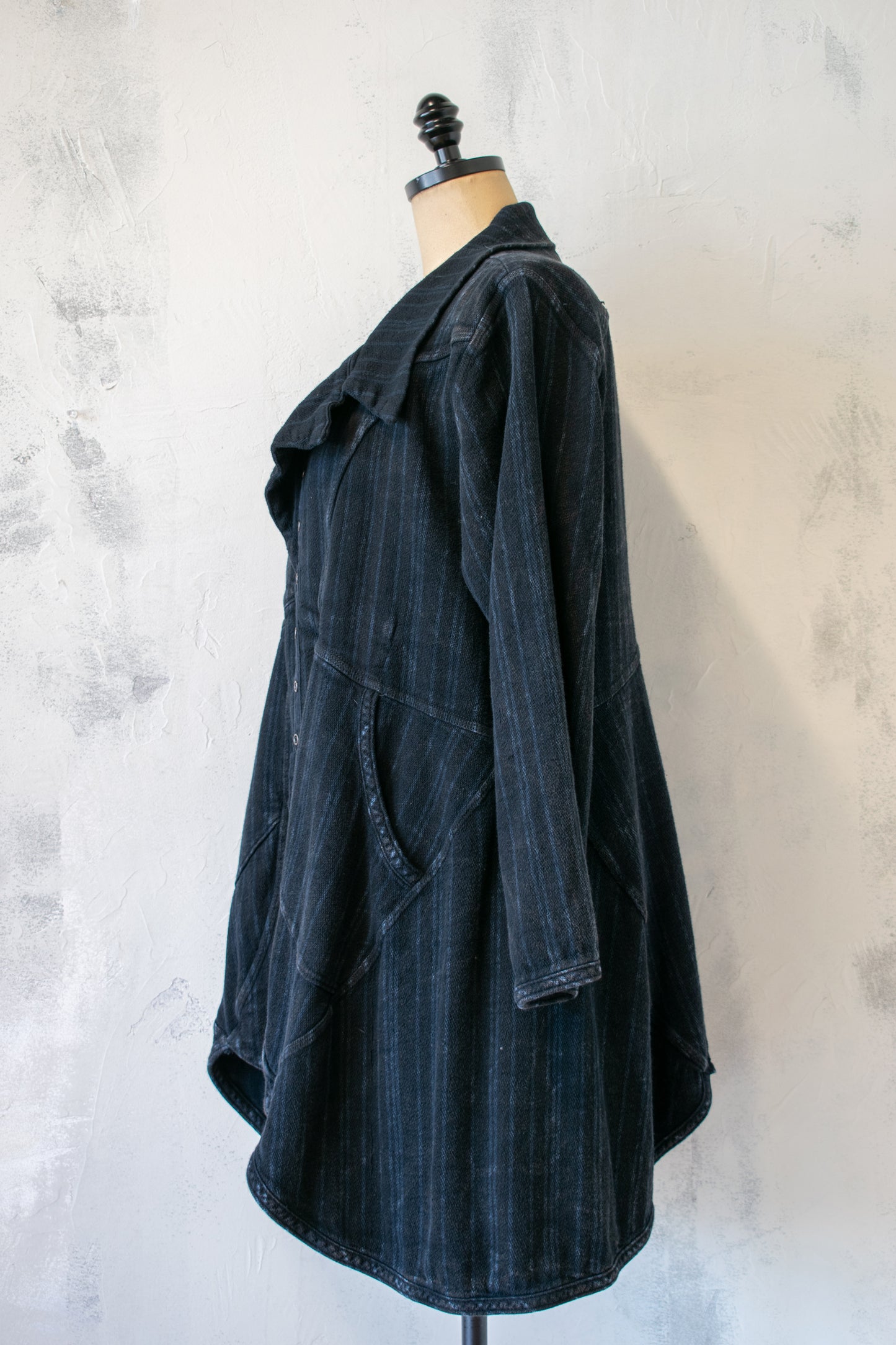 Cynthia Ashby; Woven Cotton Stripe Jacket
