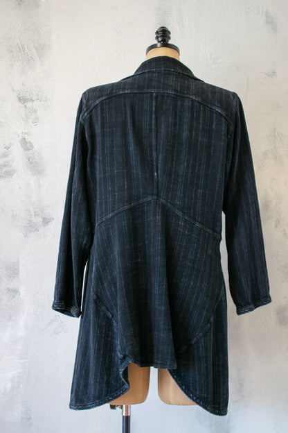 Cynthia Ashby; Woven Cotton Stripe Jacket
