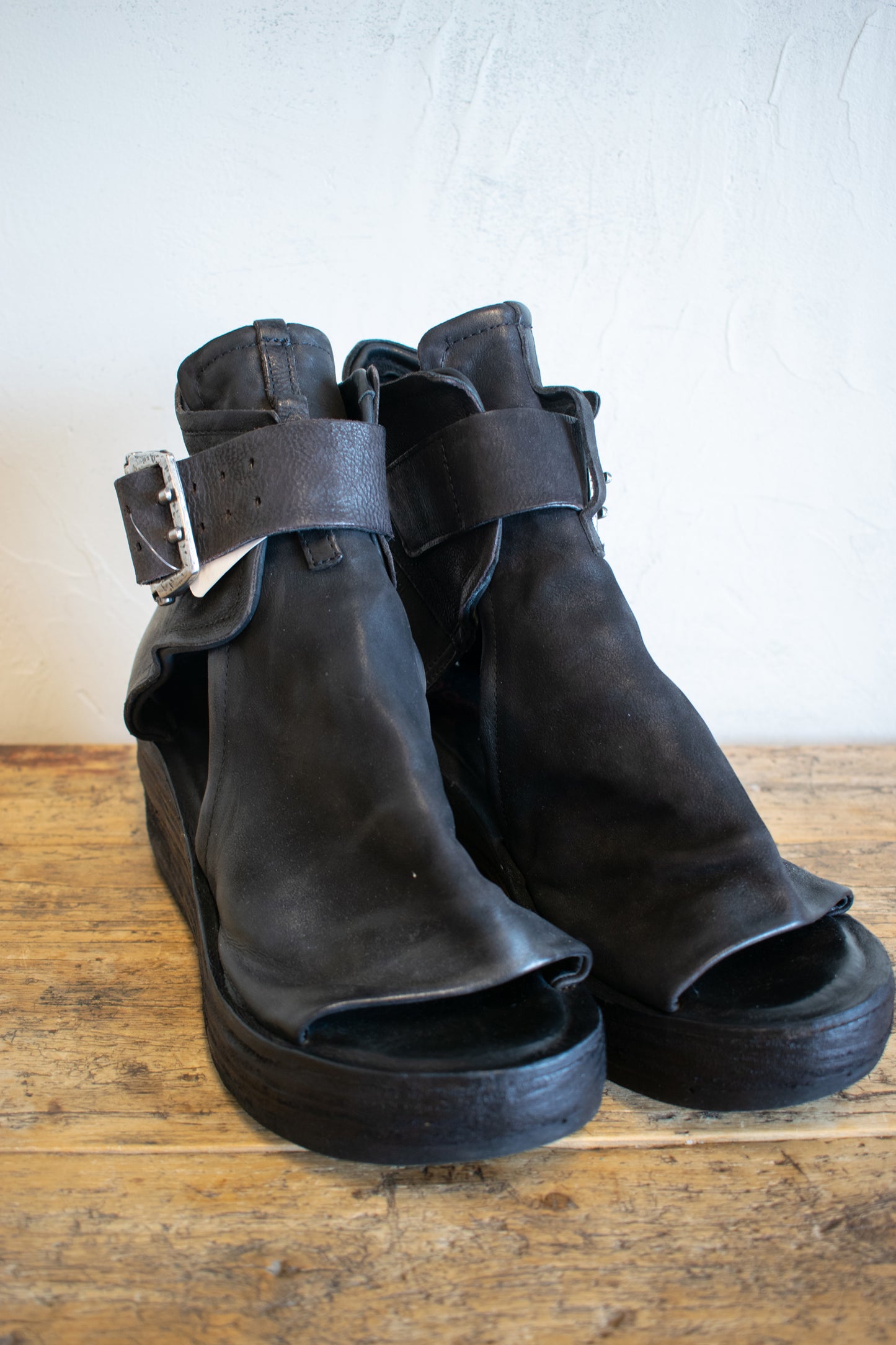 AS98: Platform Heel Peep Toe Boot