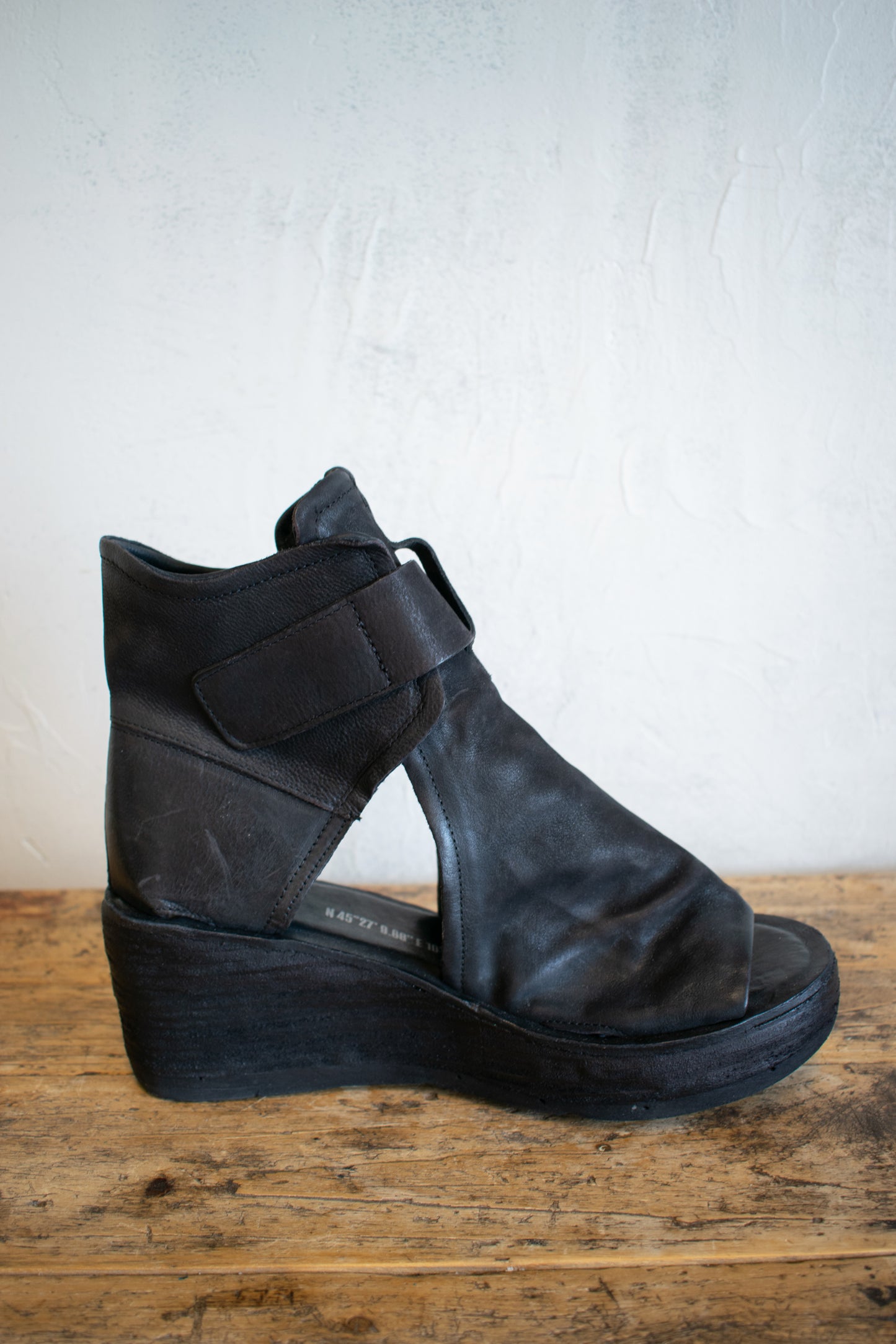 AS98: Platform Heel Peep Toe Boot