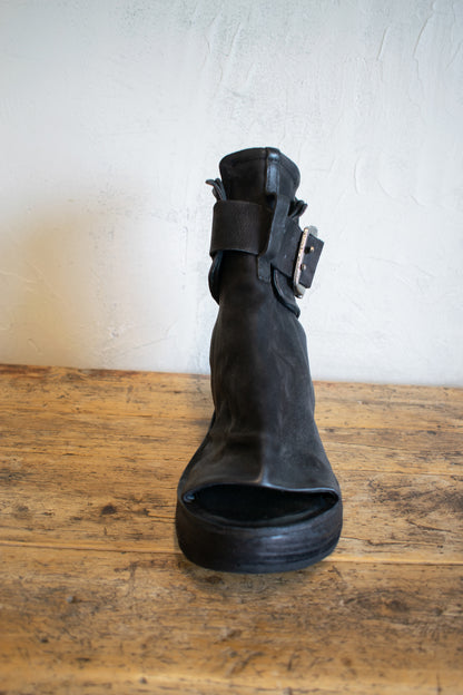 AS98: Platform Heel Peep Toe Boot