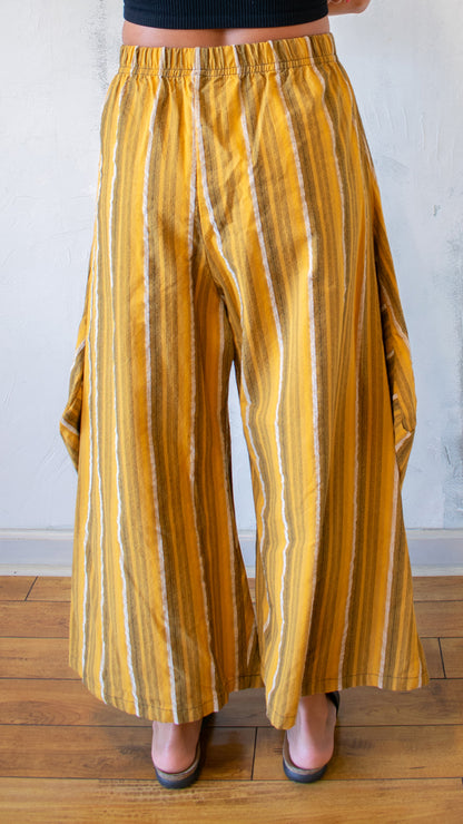 Yellow Stripe Harem Pant