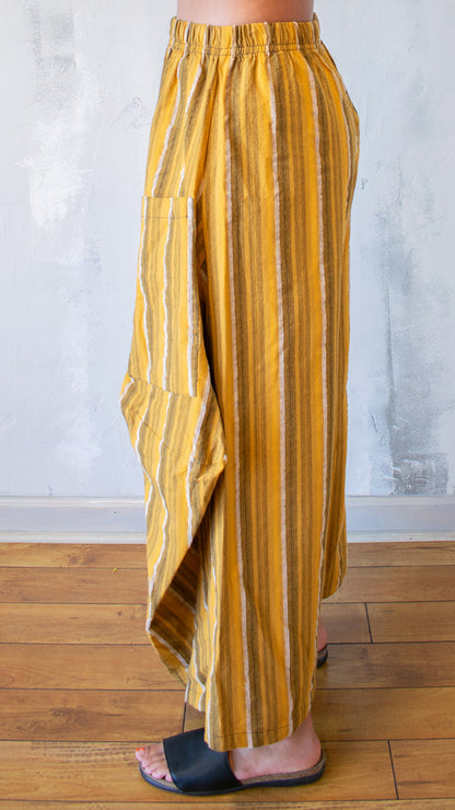 Yellow Stripe Harem Pant
