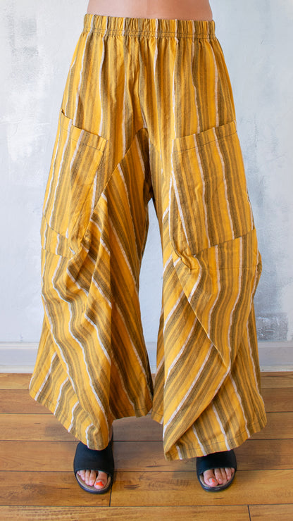 Yellow Stripe Harem Pant