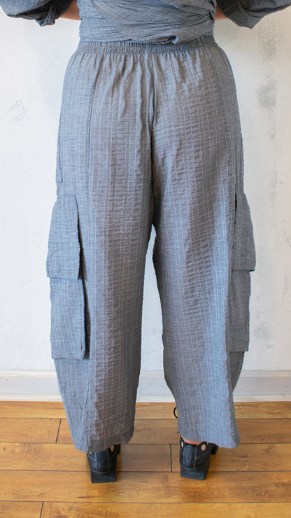 Bubble Cargo Pant in Grey