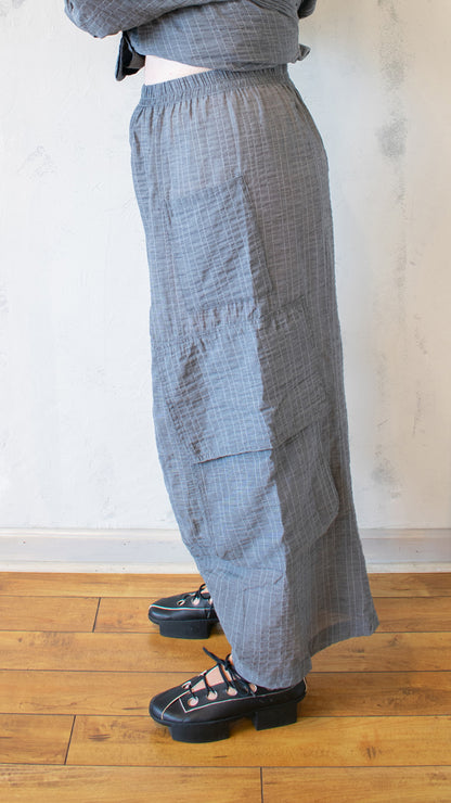 Bubble Cargo Pant in Grey