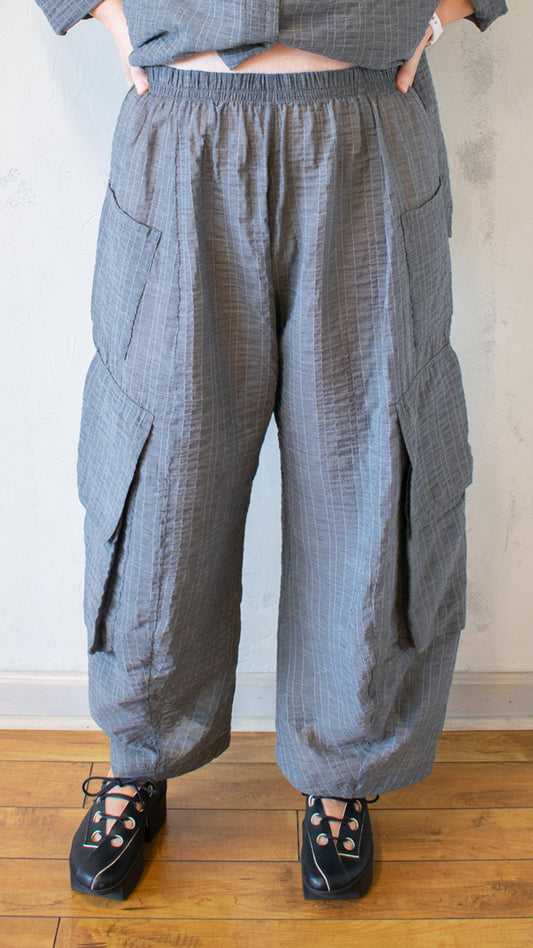 Bubble Cargo Pant in Grey